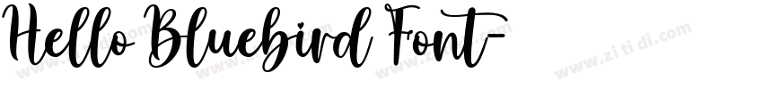 Hello Bluebird Font字体转换